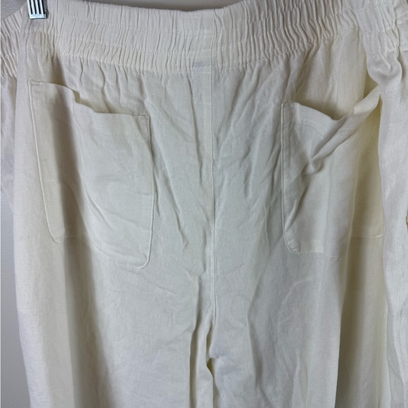 Old‎ Navy Womens Linen Blend Wide Leg Pull-On Pants XXL NWT Calla Lily Ivory - Picture 6 of 12